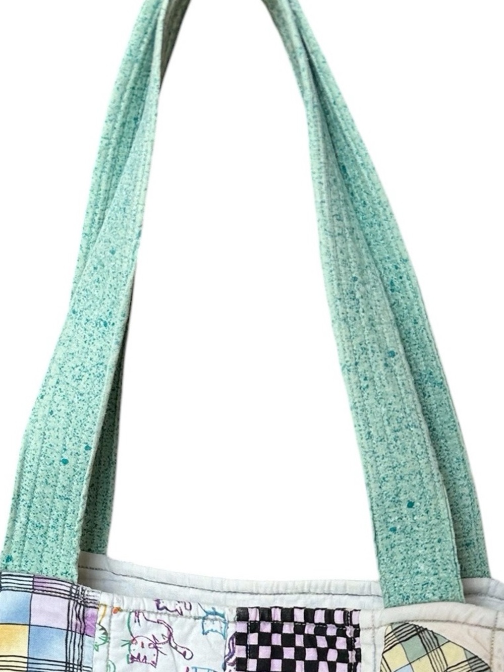 Vintage Handmade Quilted Tote Bag - Picture 4 of 14